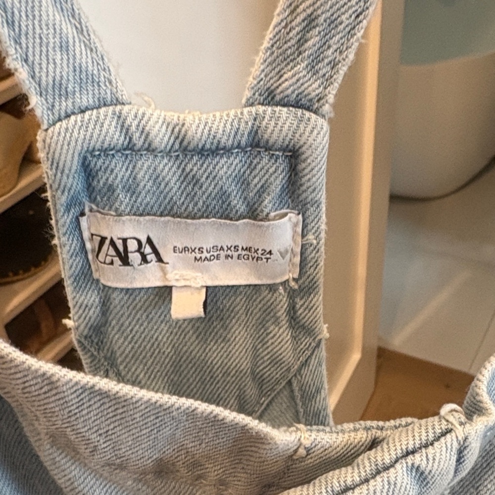 Zara Sky Blue Denim Jumpsuit